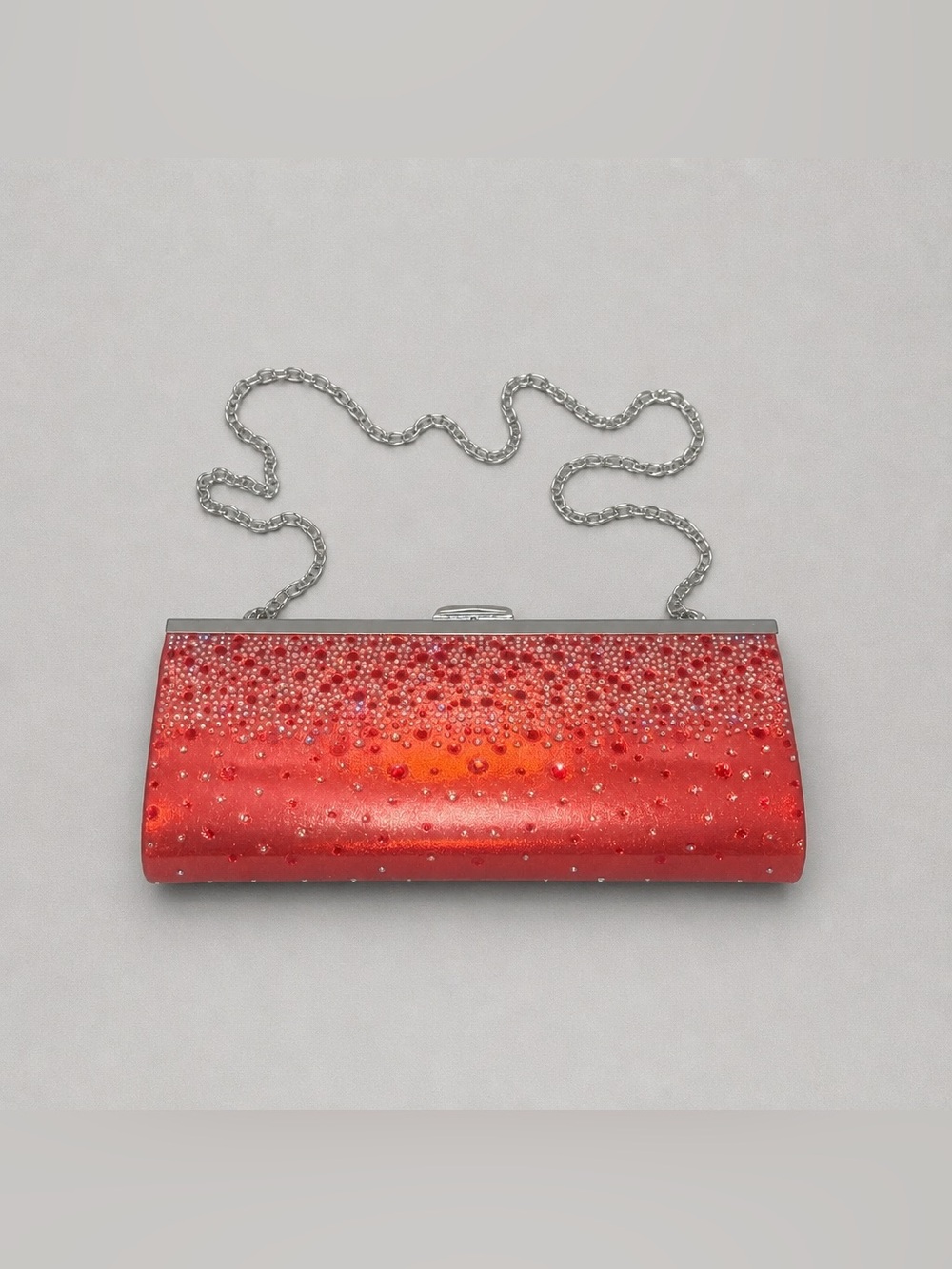 I.N.C.  Crystal-Embellished Evening Clutch with Chain Strap